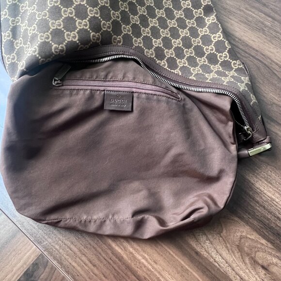 Gucci Vintage Monogram Canvas and Leather Hobo Bag - Picture 7 of 14